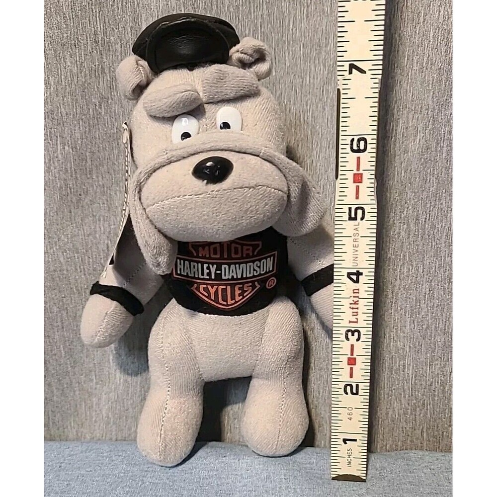 Harley Davidson Motorcycles Bulldog Vintage Plush 1993 Stuffed Animal Biker Dog - Picture 5 of 5